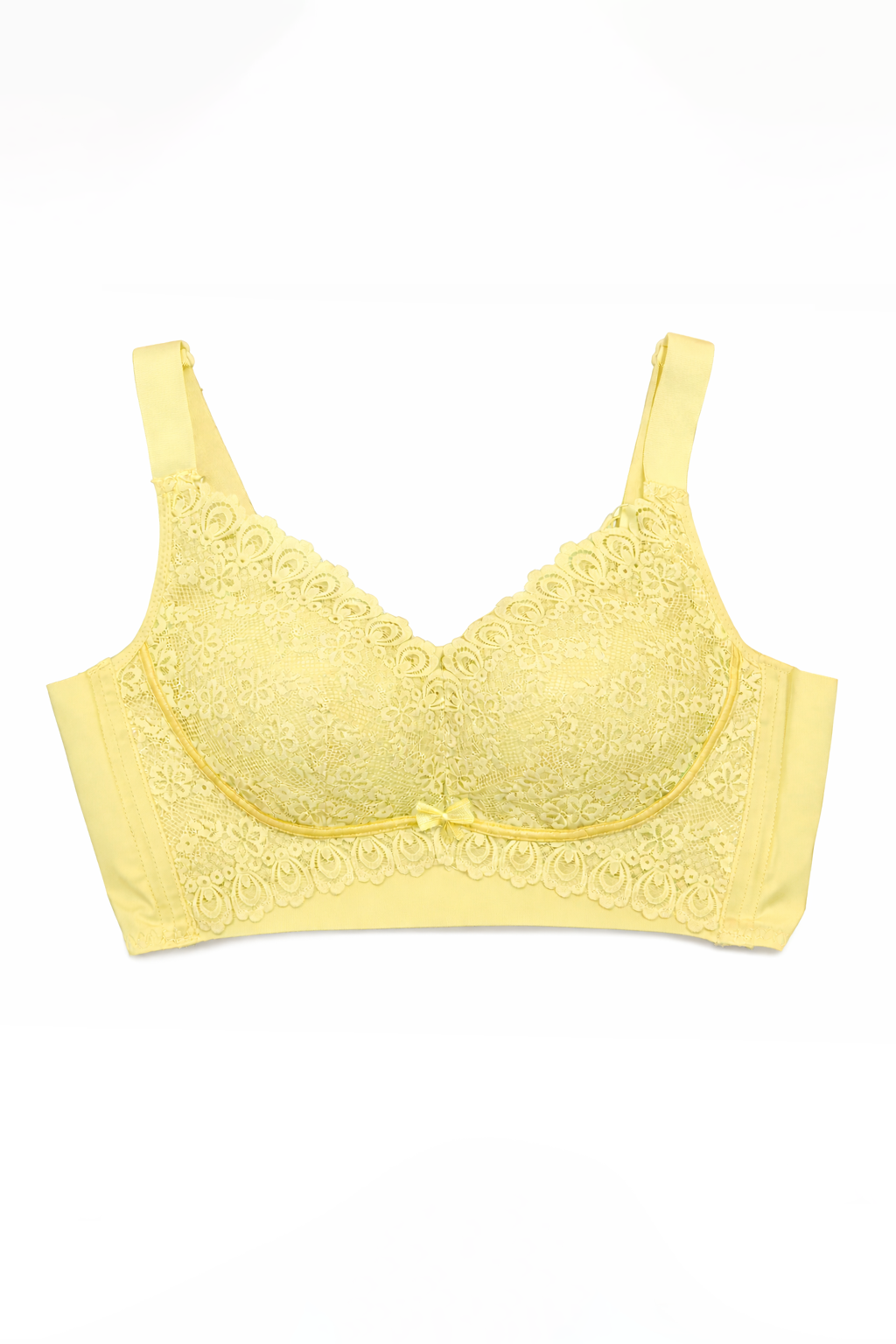 Elegant Wireless Lace Bra – Full Coverage Comfort Bra for Daily Wear