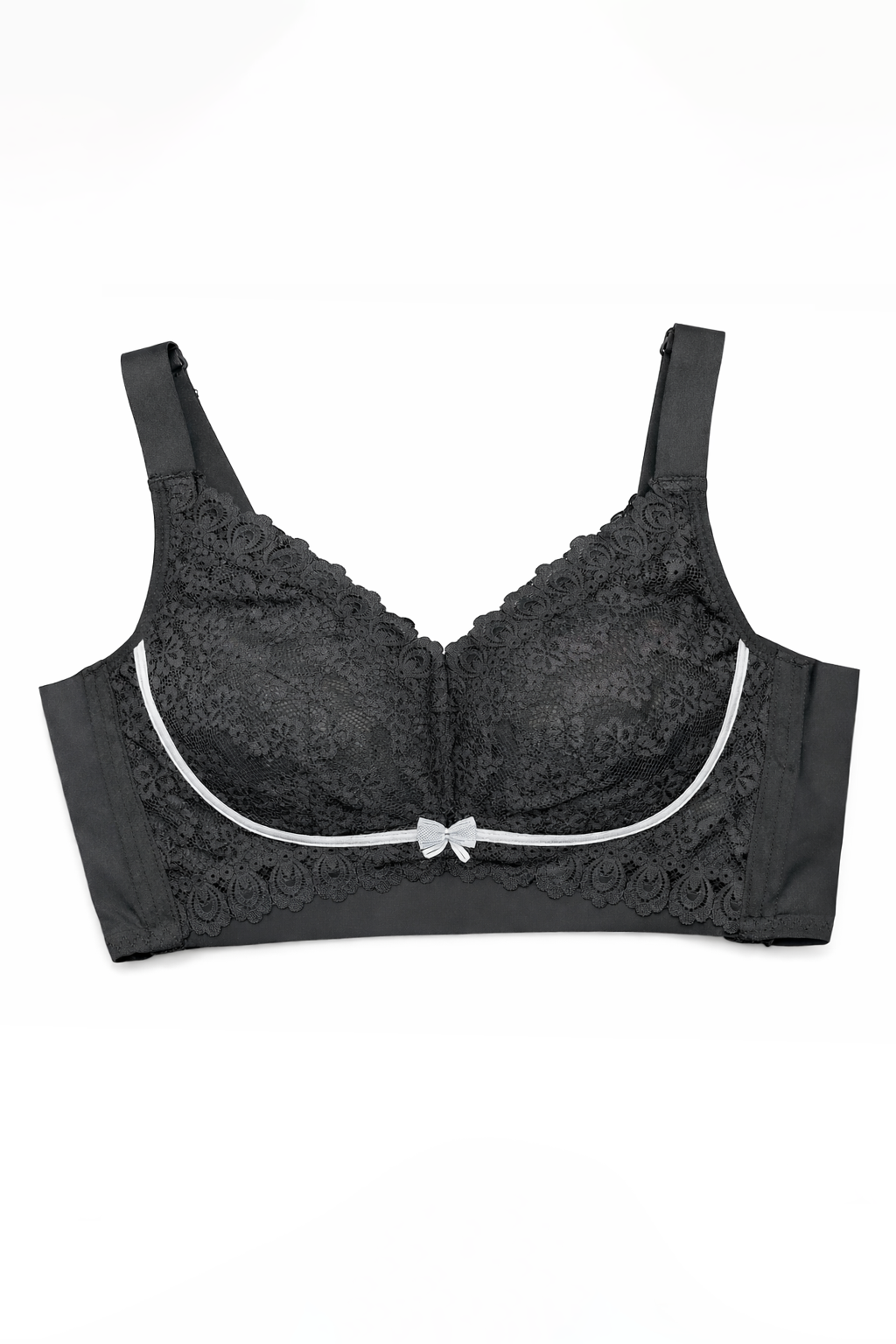 Elegant Wireless Lace Bra – Full Coverage Comfort Bra for Daily Wear