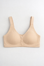 Front Button Seamless Comfort Bra for Women | Wire-Free, Lightly Padded Maternity & Yoga Bra with Full Coverage