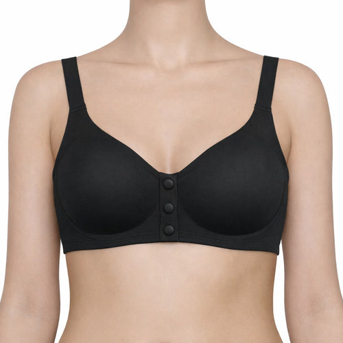 Front Button Seamless Comfort Bra for Women | Wire-Free, Lightly Padded Maternity & Yoga Bra with Full Coverage