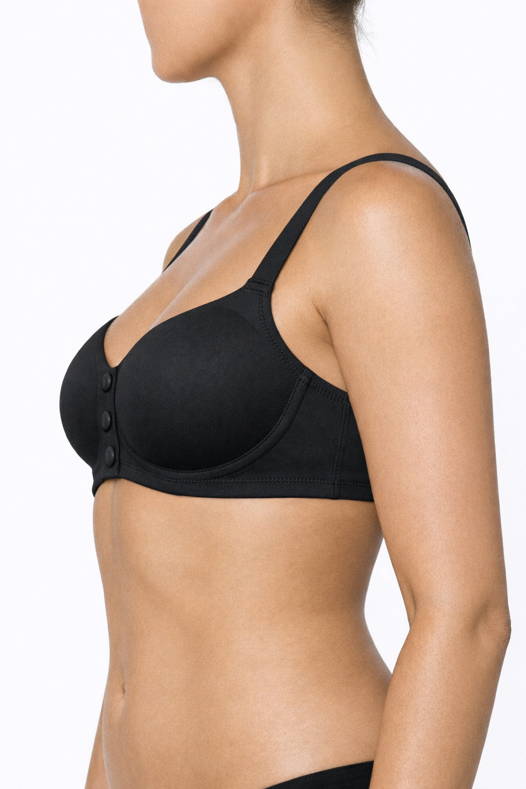 Front Button Seamless Comfort Bra for Women | Wire-Free, Lightly Padded Maternity & Yoga Bra with Full Coverage